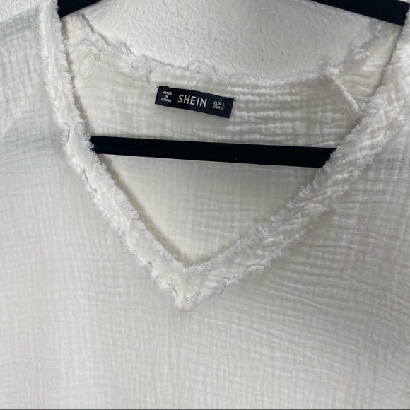 Shein white gauze long boho dress medium large - Picture 5 of 7